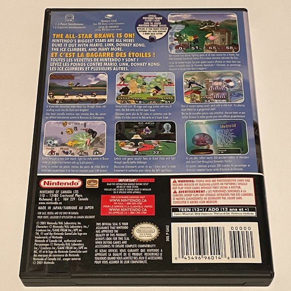 Super Smash Bros Melee Nintendo GameCube Complete in Box - Picture 2 of 3